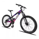 Ver imagem 2 de Bicicleta Vikingx Aro 26 Câmbios Shimanos 21v Preto Rosa
