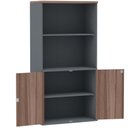 Ver imagem 3 de Armário Misto PE25 Pandin 79,20 cm (largura) MDP Cor Walnut e Grafito com Duas portas