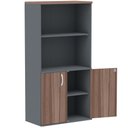 Ver imagem 2 de Armário Misto PE25 Pandin 79,20 cm (largura) MDP Cor Walnut e Grafito com Duas portas