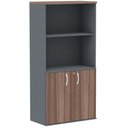 Ver imagem 1 de Armário Misto PE25 Pandin 79,20 cm (largura) MDP Cor Walnut e Grafito com Duas portas