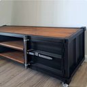 Ver imagem 2 de Rack para Tv Container Ferncliff - Estilo Industrial em Ferro