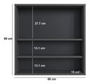 Ver imagem 4 de Espelheira para Banheiro 2 Portas 60cm Bari Cinza - Art In Móveis