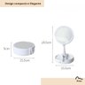 Espelho Maquiagem de Mesa C/ Luz Led Rotação 360° Camarim - 2