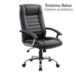 Cadeira Poltrona Presidente Giratória Gomos Marrom - 4