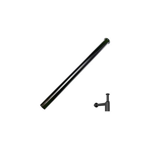 Tubo Entrada Longo Sifão Deca Moderno Black Matte Lavatório 30 Cm - 4204052BLMT
