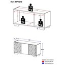 Ver imagem 3 de Rack Tv até 32 Polegadas com Espelhos 3 Portas Multimóveis Mp1079 Branco/natural