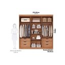 Ver imagem 2 de Guarda Roupa Casal 6 Portas (2 C- Espelho) e 6 Gavetas Cecilia Cinamomo-Off White - Panan