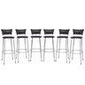 Kit 6 Banquetas Alta Banco para Balcão Junco Preto Àrea Gourmet Ilha Bancada bares Churrasqueira - 1