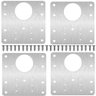 4 Placas de Reparo de Dobradiças para Móveis 90x90mm - 1