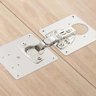 4 Placas de Reparo de Dobradiças para Móveis 90x90mm - 2
