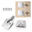 Ver imagem 3 de 4 Placas de Reparo de Dobradiças para Móveis 90x90mm
