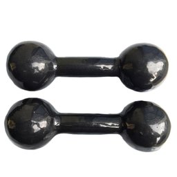 Par de Halteres Bola Cotonet Ahead Sports Preto 1kg - 2