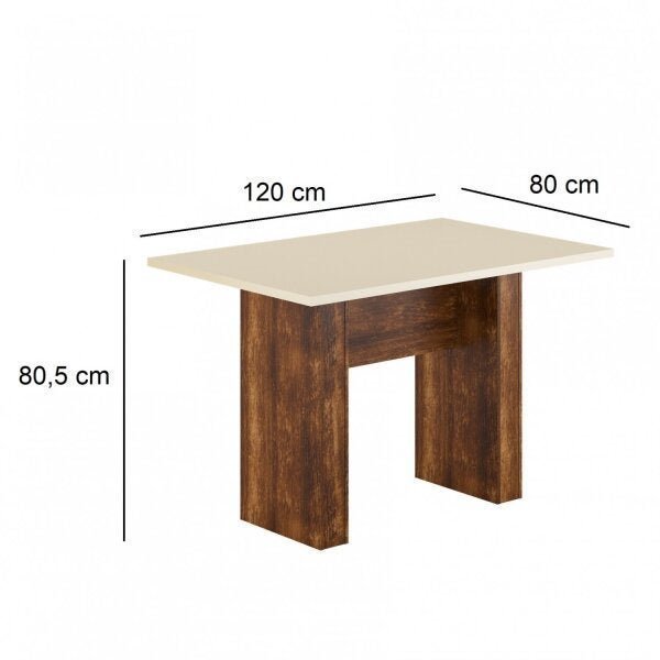 Conjunto Sala Da Jantar Mesa com Tampo de Vidro/MDF com 4 Cadeiras Spazzio Urca Sonetto Móveis - 6