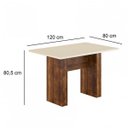 Ver imagem 6 de Conjunto Sala da Jantar Mesa com Tampo de Vidro/mdf com 4 Cadeiras Spazzio Urca