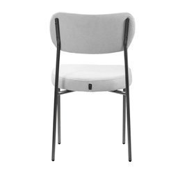 Kit 2 Cadeiras para Sala de Jantar Tecido Bouclê Design Aço Carbono Lavinia - 5