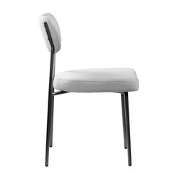 Kit 2 Cadeiras para Sala de Jantar Tecido Bouclê Design Aço Carbono Lavinia - 7