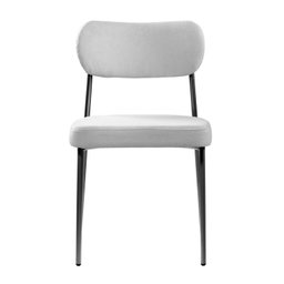 Kit 2 Cadeiras para Sala de Jantar Tecido Bouclê Design Aço Carbono Lavinia - 6