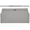 Ver imagem 7 de Sofá-Cama Queen 3 Lugares em Linho com Assento Rebatível Aurora 176cm Cinza