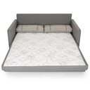 Ver imagem 4 de Sofá-Cama Queen 3 Lugares em Linho com Assento Rebatível Aurora 176cm Cinza