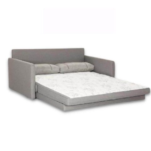 Sofá-cama Queen Aurora, 3 Lugares, Linho Cinza