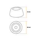 Ver imagem 4 de Sapata Silicone 28mm Transparente para Moveis