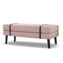 Ver imagem 1 de Banco Estofado Viena 1,20m Suede Rosa Bebe - Inova Decorações