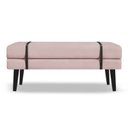 Ver imagem 2 de Banco Estofado Viena 1,20m Suede Rosa Bebe - Inova Decorações