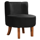 Ver imagem 1 de Cadeira Decorativa Oliva Via Encanto Veludo Preta