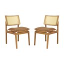 Ver imagem 1 de Conjunto 2 Cadeiras de Jantar Atlântida Amêndoa Couríssimo Caramelo - Wp 59048
