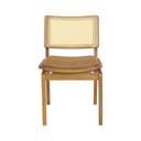 Ver imagem 3 de Conjunto 2 Cadeiras de Jantar Atlântida Amêndoa Couríssimo Caramelo - Wp 59048