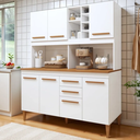 Ver imagem 2 de Kit de Cozinha Toronto 7 Portas Branco - Kaiki Móveis
