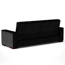 Sofá Cama para Sala de Estar Lisboa Couríssimo Preto - Ibiza - 9