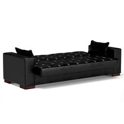 Sofá Cama para Sala de Estar Lisboa Couríssimo Preto - Ibiza - 6