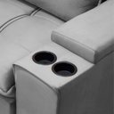 Ver imagem 3 de Sofá Retrátil Reclinável 3 Lugares 230cm Moritz F05 Veludo Prata - Mpozenato