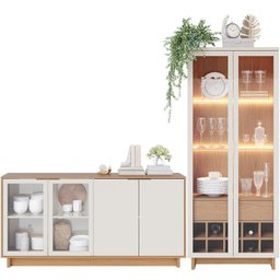 Buffet Vitoria E Cristaleira Guanabara Off White Freijo CLB - 4