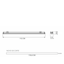 Ver imagem 5 de Luminária Led Taschibra Embutir Perfil Convex 111 34W Branca Bivolt 2700K Luz Quente