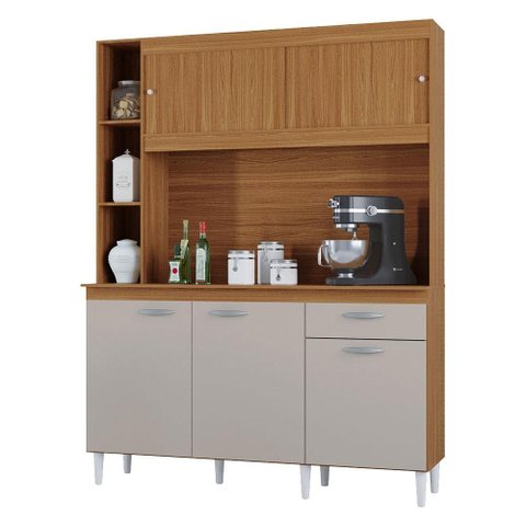 Cozinha Kit Duda 140 cm Cinamom Off White - Poquema