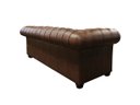 Ver imagem 4 de Sofá Chesterfield de Couro 3 Lugares Marrom Bicolor - Mempra Design