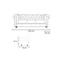 Ver imagem 5 de Sofá Chesterfield de Couro 3 Lugares Marrom Bicolor - Mempra Design