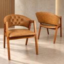 Ver imagem 1 de Kit 2 Poltronas Durango Moderno & Sofisticado Madeira Maciça