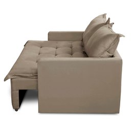 Sofá sem Caixa Retrátil e Reclinável 2,00m com Molas Bianca Suede Capuccino Madelina Decor - 8