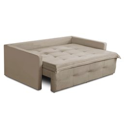 Sofá sem Caixa Retrátil e Reclinável 2,00m com Molas Bianca Suede Capuccino Madelina Decor - 4