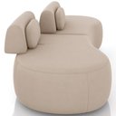 Ver imagem 6 de Sofá 3 Lugares Orgânico para Sala Living 240cm Vasti M03 Veludo Bege - Lyam Decor
