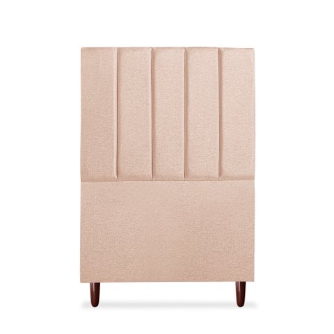 Cabeceira Estofada Cama Box Solteiro Carla 110cm Linho:rosê