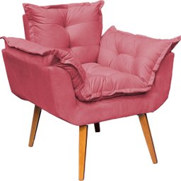 Poltrona Decorativa Reforçada para Sala Alice para Recepção Manicure Escritório Suede - 3