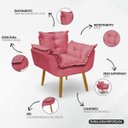 Ver imagem 6 de Poltrona Decorativa Reforçada para Sala Alice para Recepção Manicure Escritório Suede