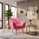 Ver imagem 1 de Poltrona Decorativa Reforçada para Sala Alice para Recepção Manicure Escritório Suede