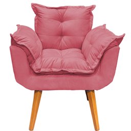 Poltrona Decorativa Reforçada para Sala Alice para Recepção Manicure Escritório Suede - 2