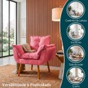 Ver imagem 5 de Poltrona Decorativa Reforçada para Sala Alice para Recepção Manicure Escritório Suede