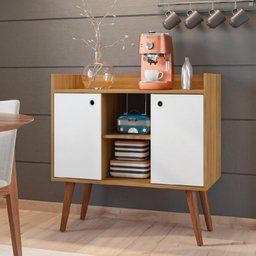 Aparador Buffet Multiuso Cantinho do Café 2 Portas Cairo Freijó/Branco Fiorello - 2